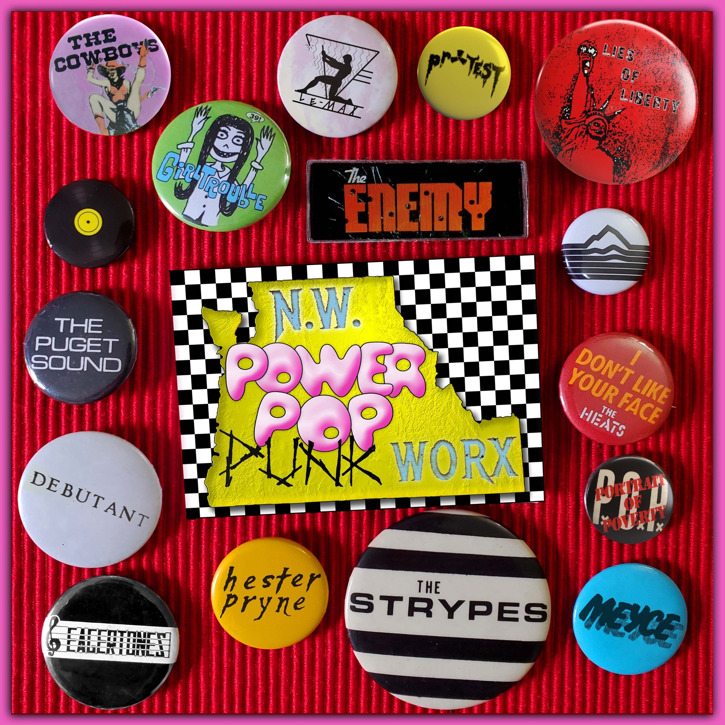 MAD 7インチ us punk kbd powerpop V/A - Nw punk & power pop-nwppp Vol. 1 (clear pink/white/maroon