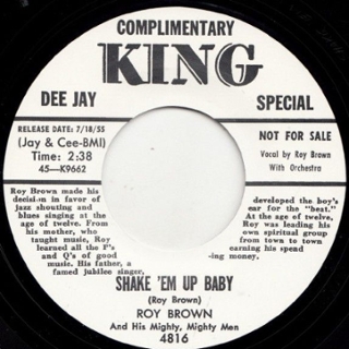 ROY BROWN - Shake em up baby/letter to baby 7 ROY BROWN - Shake em up baby/letter to baby 7