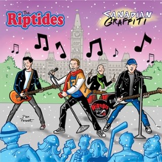 RIPTIDES - Canadian graffiti (green/cyan splatter) LP