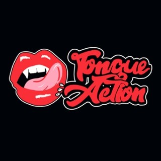 TONGUE ACTION - Same (red/black splatter) LP