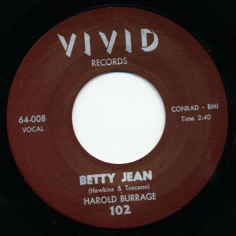 HAROLD BURRAGE - Betty jean 7