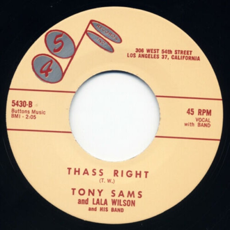 TONY SAMS - Thass right 7