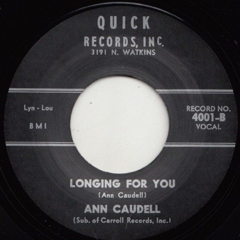 ANN CAUDELL  - Longing for you/Im starry eyed 7