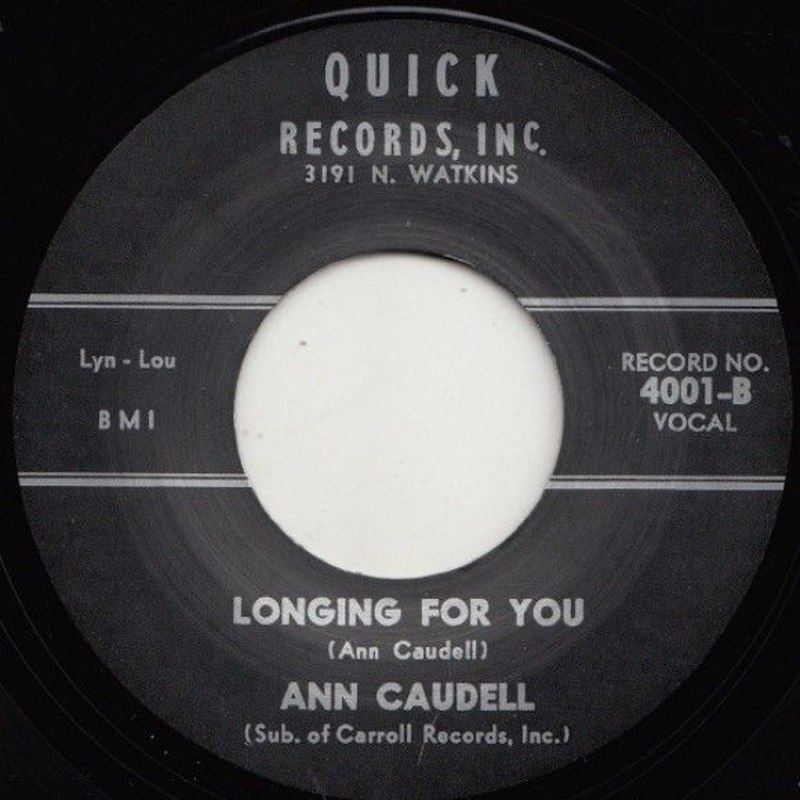 ANN CAUDELL - Longing for you/Im starry eyed 7