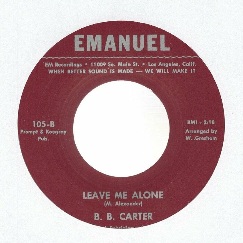 BB CARTER - Leave me alone/sweet words 7