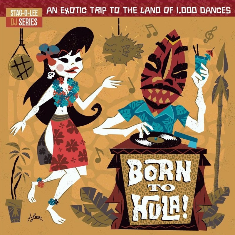 V/A - Born to hula! (orange vinyl) DoLP