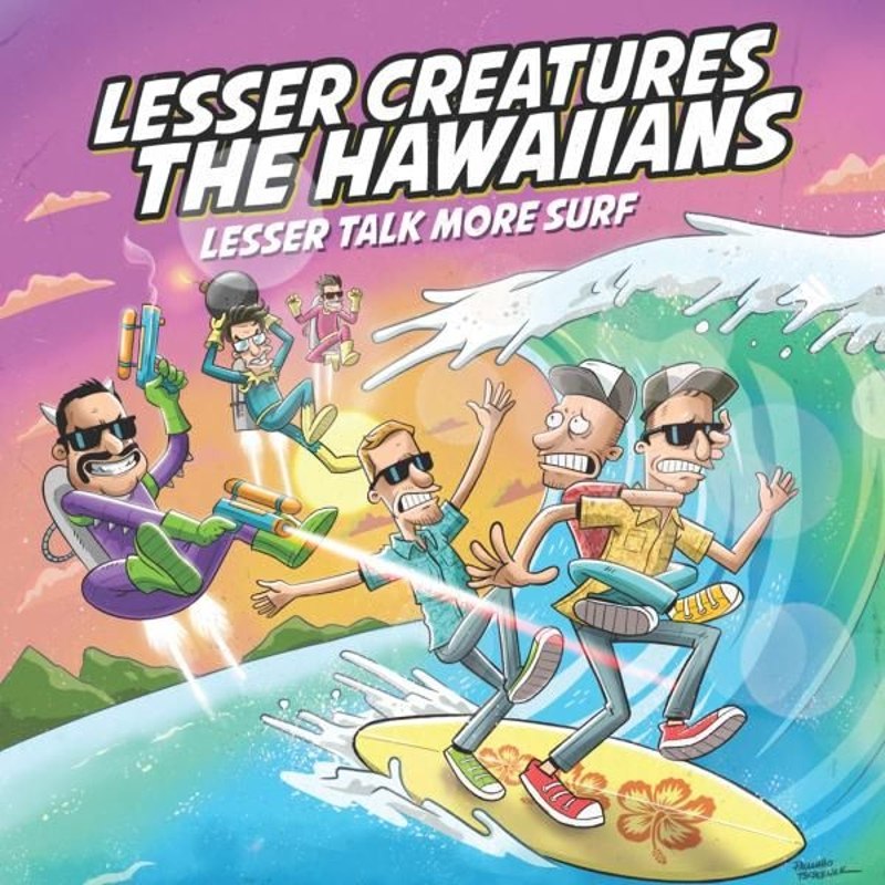 HAWAIIANS / LESSER CREATURES - Lesser talk, more surf LP