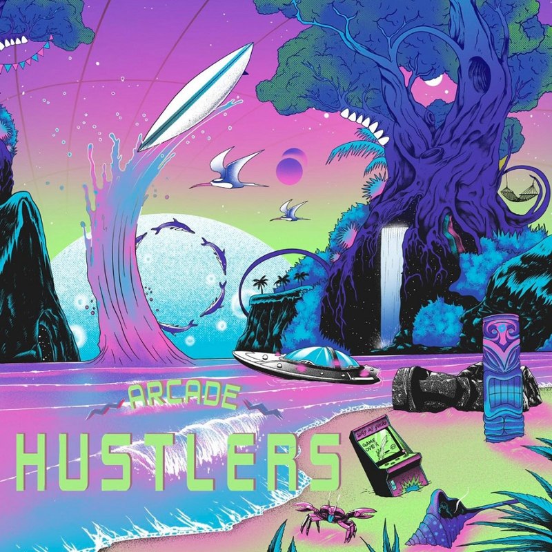 ARCADE HUSTLERS - Same (red/green splatter) LP