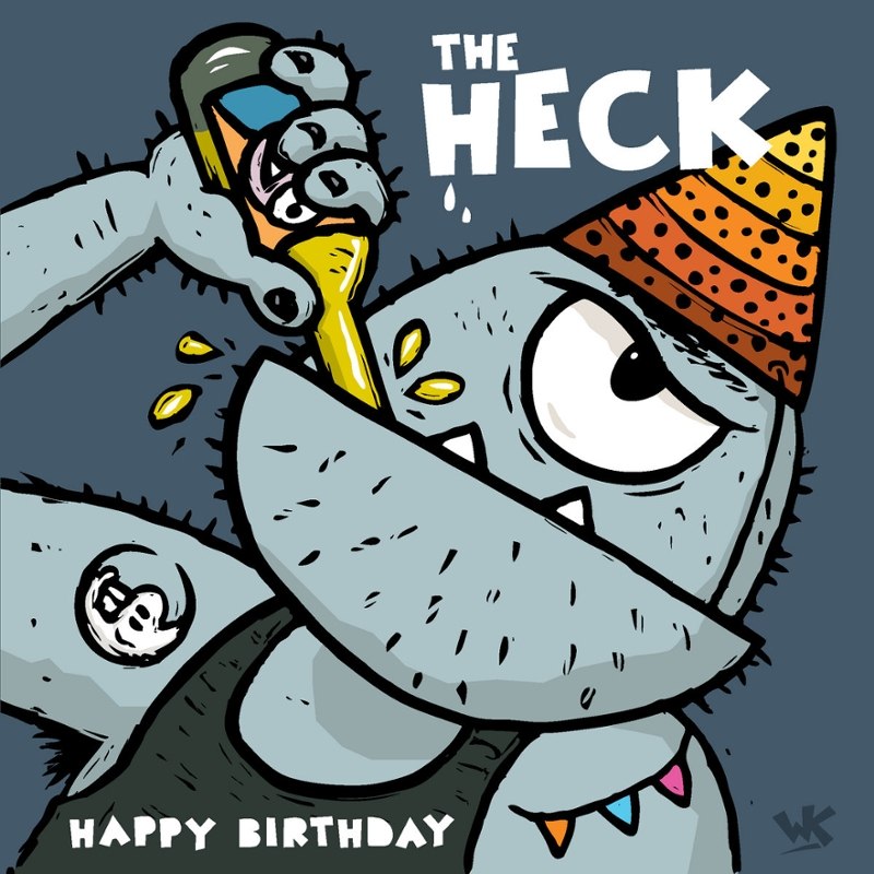 HECK - Happy birthday/party time (black) 7