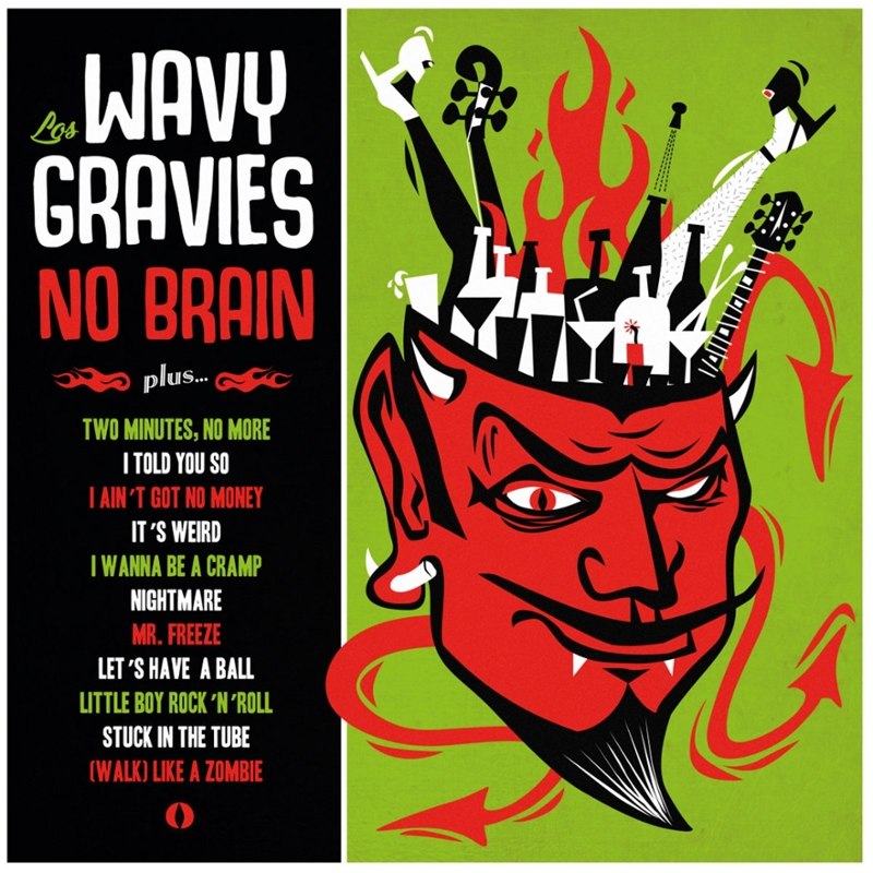 LOS WAVY GRAVIES - No brain LP