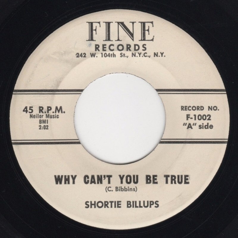 SHORTY BILLUPS - Boss chick/why can't you be true 7