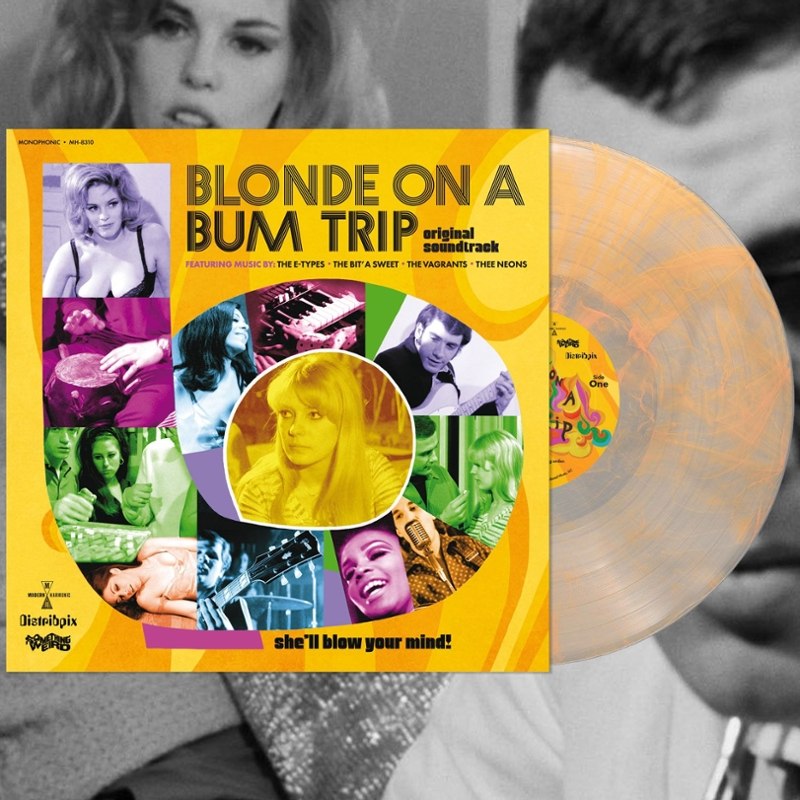 SOMETHING WEIRD - Blonde on a bum trip original soundtrack (clear with orange swirl vinyl) LP