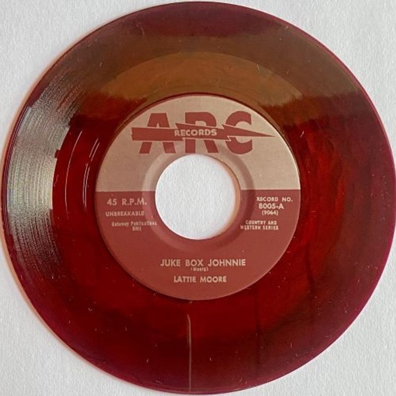 LATTIE MOORE - Juke box johnnie/pretty woman blues (colored) 7
