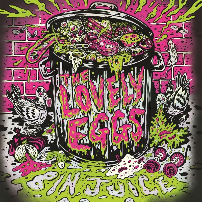 LOVELY EGGS - Bin juice (neon toxic slime green vinyl) LP