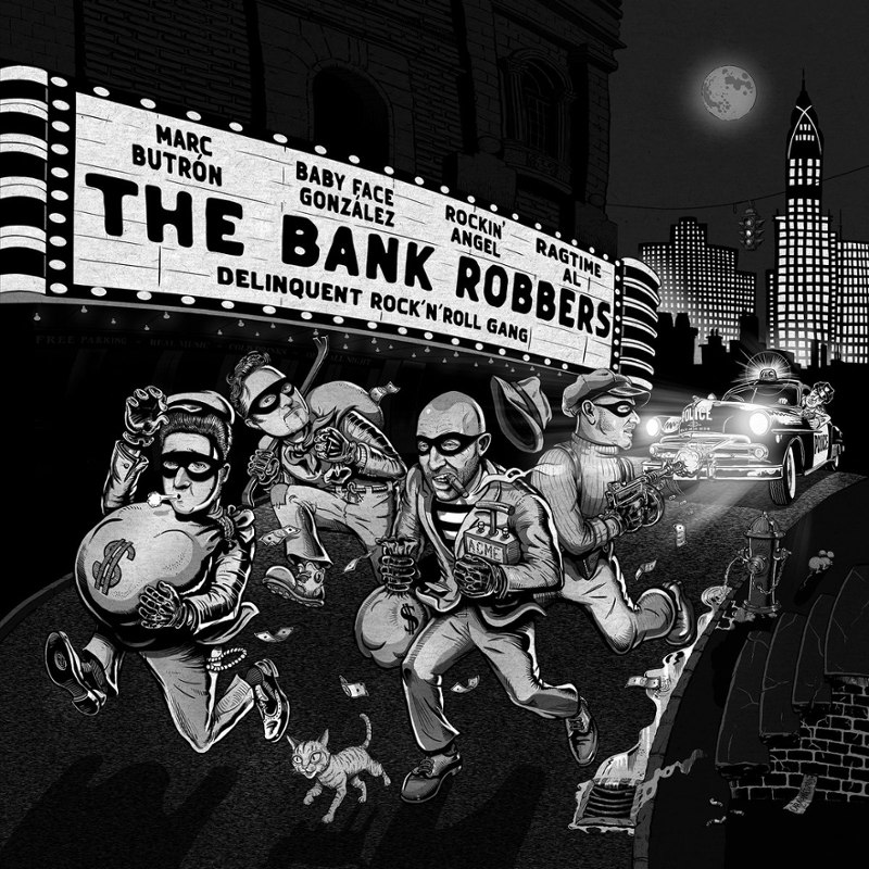 BANK ROBBERS - Delinquent rock & roll gang LP